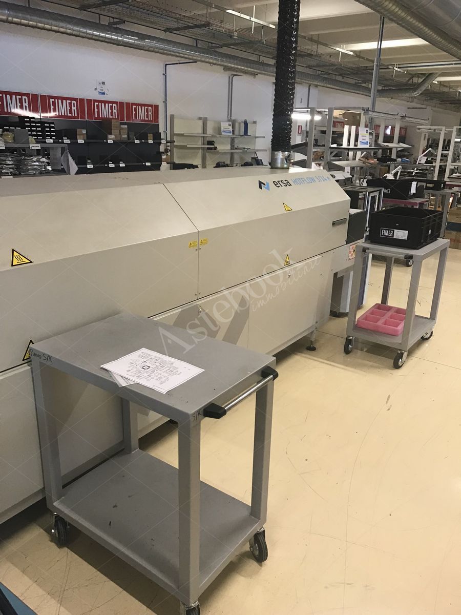 LOTTO 19 - Lotto UNICO  composto da macchinari per produzione schede elettroniche, apparecchi di sollevamento, attrezzature ed utensili