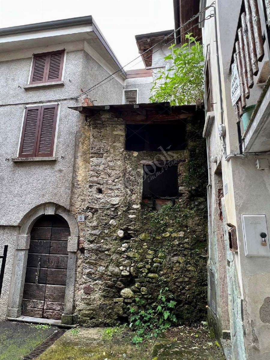 Complesso residenziale al rustico di 242 mq composto da quattro appartamenti e villetta a schiera laterale in Cortenova
